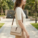 2 Genuine Soft Leather Handbag for Color (khaki) Code : 70