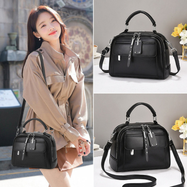 Luxury Design Soft PU Leather Lady Retro Handbag (coffee)