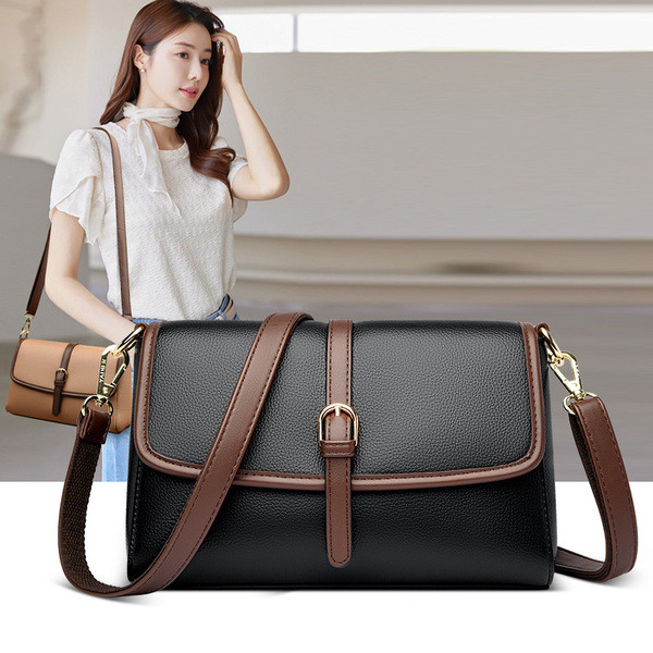  Genuine Soft Leather Handbag for Color:(Black ) Code : 70
