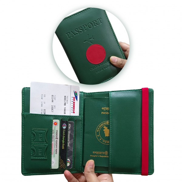 Business Passport Covers Holder Wallet Case (Green)