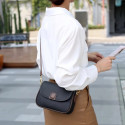 PU Leather Handbags Women Fashion Crossbody Bags(Black)