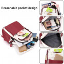 Middle School, High School, and College Students' Schoolbags Stain-Resistant Backpacks (meroon)