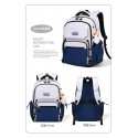 Middle School, High School, and College Students' Schoolbags Stain-Resistant Backpacks (Blue)
