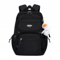 Middle School, High School, and College Students' Schoolbags Stain-Resistant Backpacks(Black )