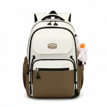 Middle School, High School, and College Students' Schoolbags Stain-Resistant Backpacks( Brown)