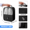 Waterproof Shoe Bags for Travel Bag for Packing Portable Shoe Cubes (black)
