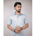 Jacquard Polo-Sky Blue