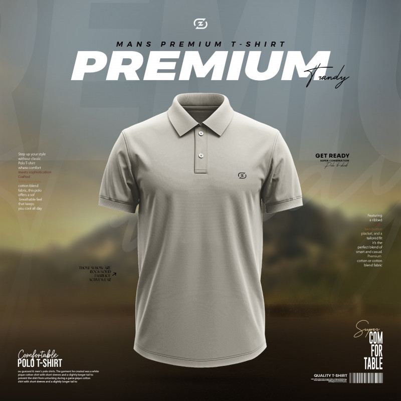 Marslice Coitton Polo-Ash