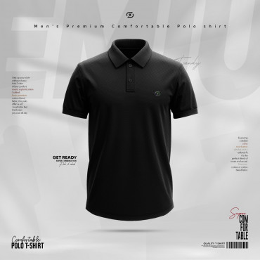 Jacquard Polo-Black...