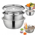 3-in-1 Multifunctional Stainless Steel Bowl Drain Set