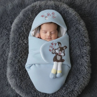 Premium Baby Blanket ( ০-৯ মাস ) (Blue)