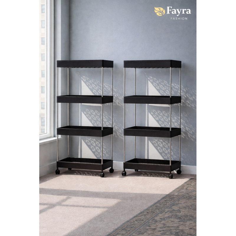 ২ পিস Black 4 layer Rack ডেলিভারি চার্জ ফ্রি 
