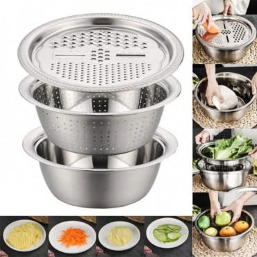 Vegetable Cutter 3in1 SS 