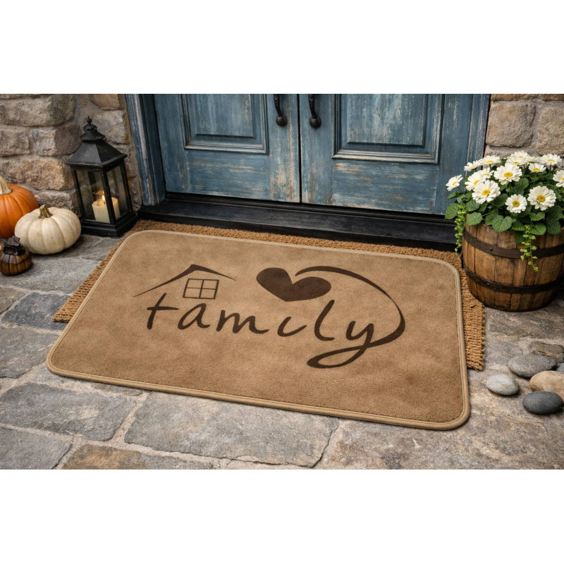 Family Floor Mat (Brown)