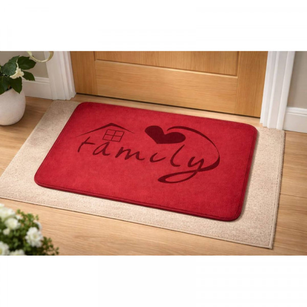 Family Floor Mat (Red)