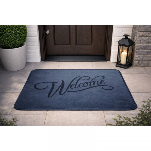 Welcome Floor Mat (Blue)