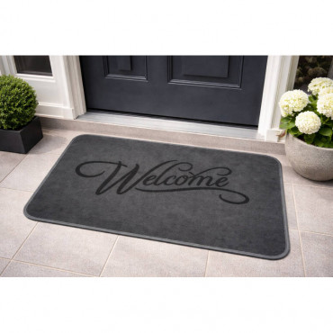 Welcome Floor Mat (Dark Grey/Black)