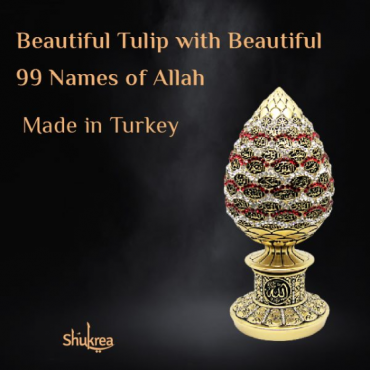 Beautiful Tulip with Beautiful Names of Allah