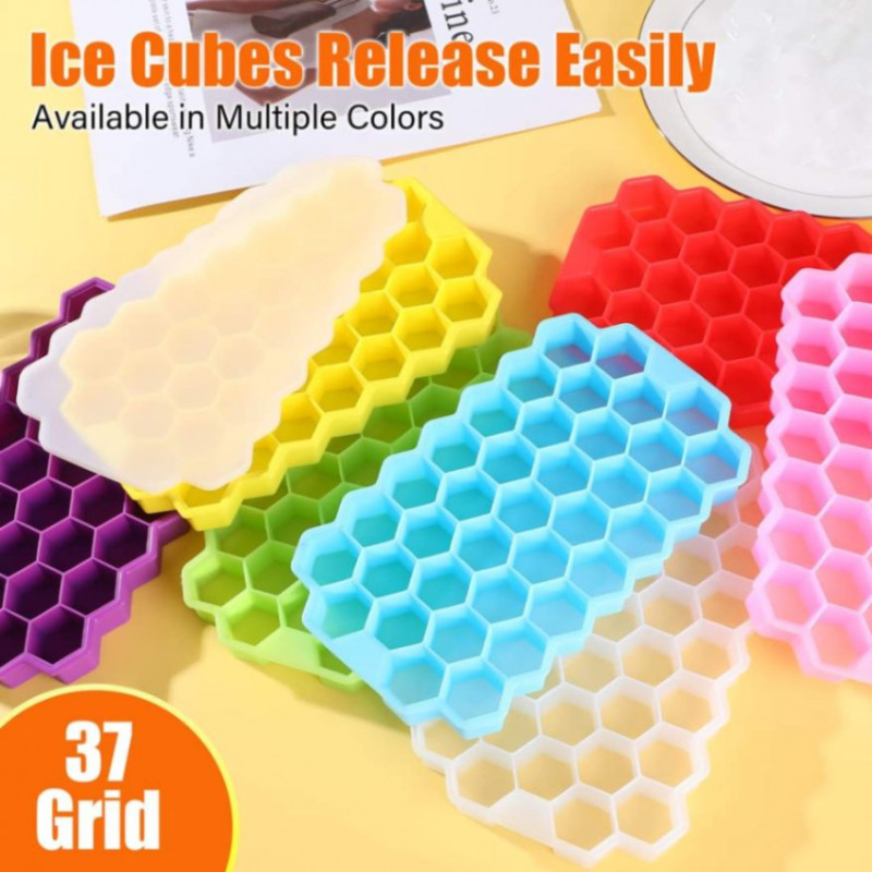 Ice Mold (Tray -37) Ice Tray, Ice Cube Mold Maker, Ice Box For Freezing