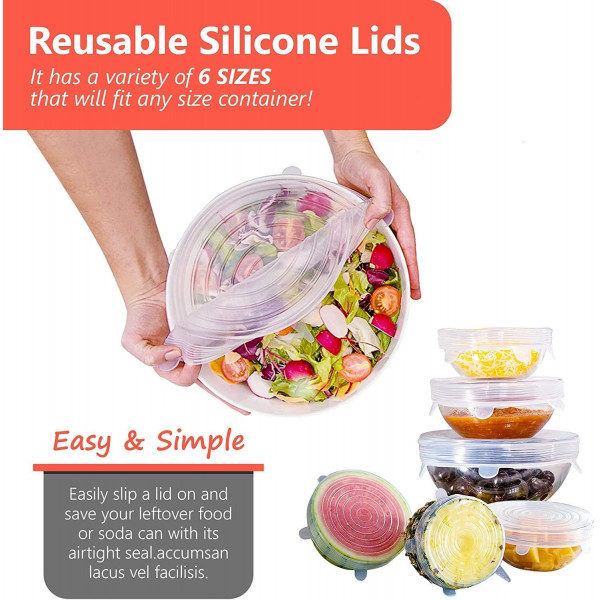 Silicone Lid Set,Silicon lids for containers,Silicon Stretchable lids,Silicone lids and Cover