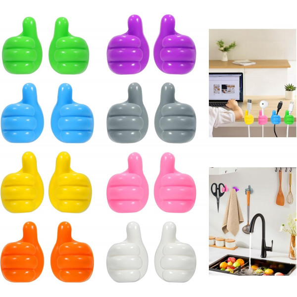 Hand Thumb Shaped Cable Cord Holder 10 pics set