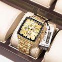 POEDAGAR 866 Luxury Square Chronograph Men’s Watch