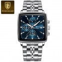 POEDAGAR 866 Luxury Square Chronograph Men’s Watch