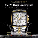 POEDAGAR 866 Luxury Square Chronograph Men’s Watch