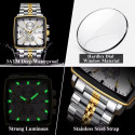 POEDAGAR 866 Luxury Square Chronograph Men’s Watch