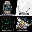 POEDAGAR 866 Luxury Square Chronograph Men’s Watch