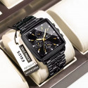 POEDAGAR 866 Luxury Square Chronograph Men’s Watch