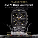 POEDAGAR 866 Luxury Square Chronograph Men’s Watch