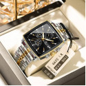 POEDAGAR 866 Luxury Square Chronograph Men’s Watch