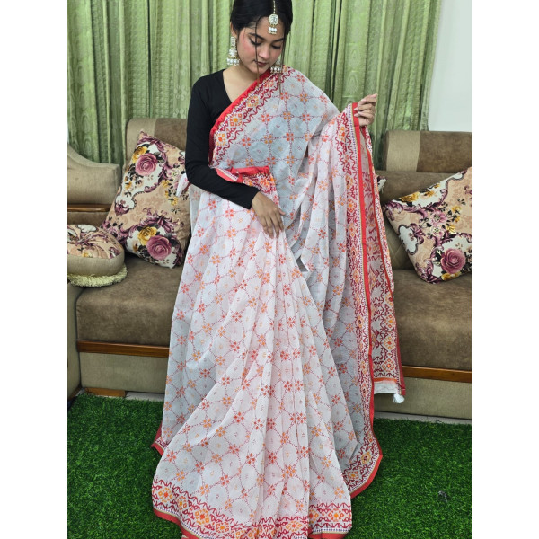প্রিমিয়াম হাফসিল্ক বুটিক শাড়ি