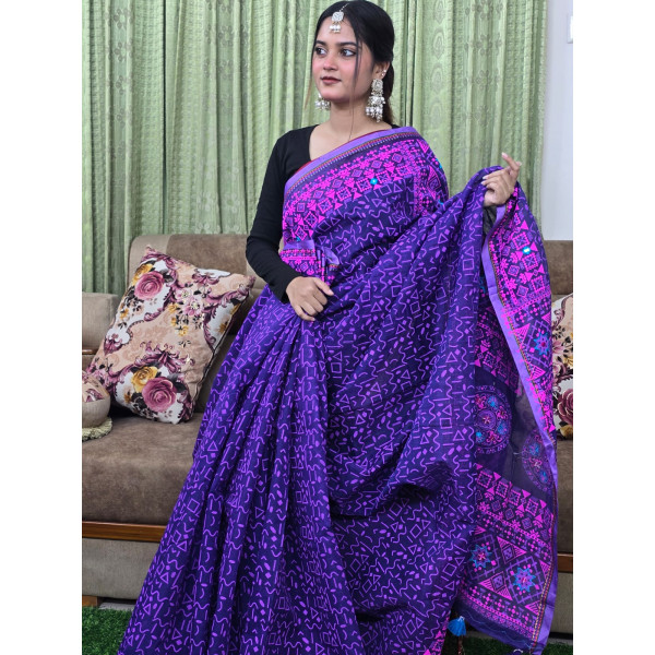 প্রিমিয়াম হাফসিল্ক বুটিক শাড়ি