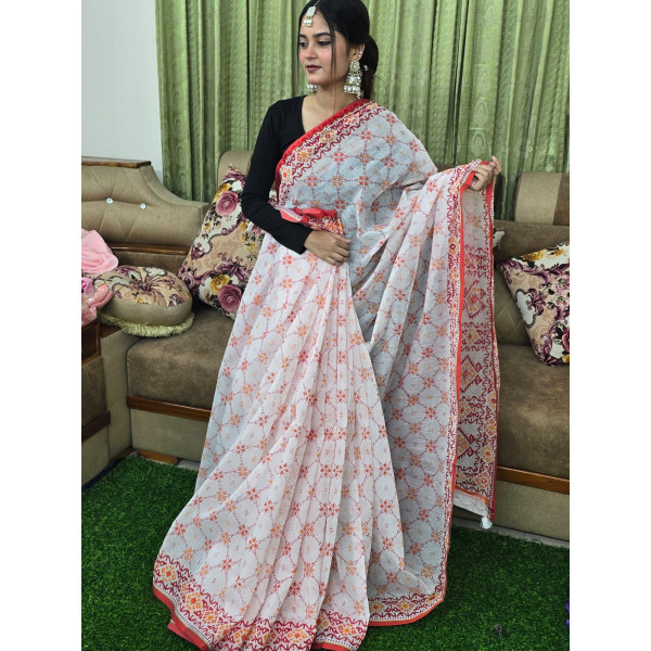 প্রিমিয়াম হাফসিল্ক বুটিক শাড়ি