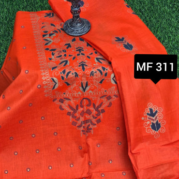 স্কিন প্রিন্টেড থ্রি-পিস    MF 311
