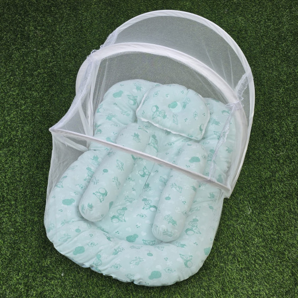 Baby Bed with Mosquito Net & Pillow Set
