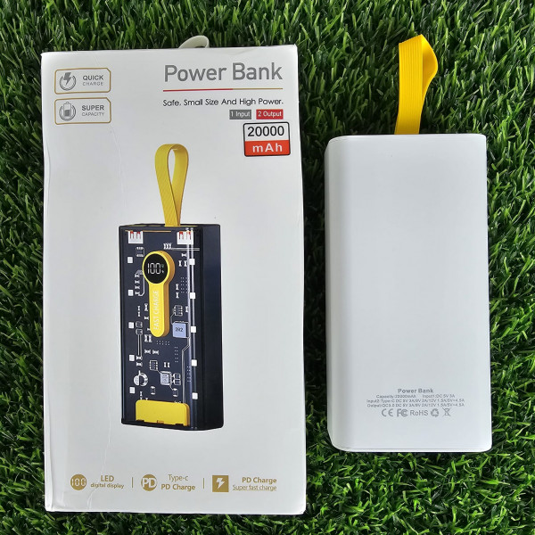 Fast charging Transparent Power Bank 20000mAh 