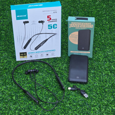MOBICOM neck band & JANE SERIES power bank