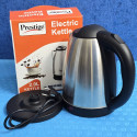 Prestige Electric Kettle - 2L - Silver and Black - Elevate Your Tea-Making Experience