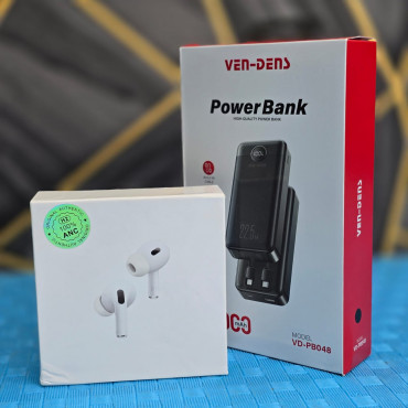 VEN-DENS 20000 MAH POWER BANK  and air pods