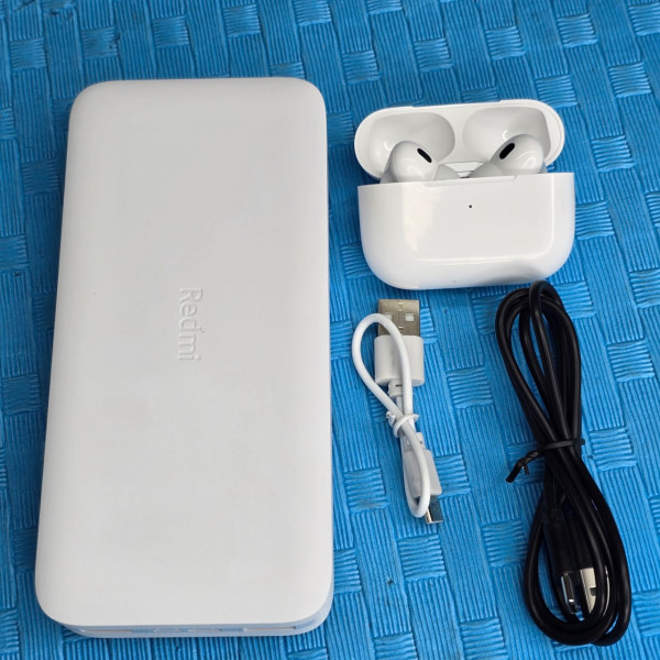 Xiaomi Redmi 20000mAh Power Bank & Air Pods