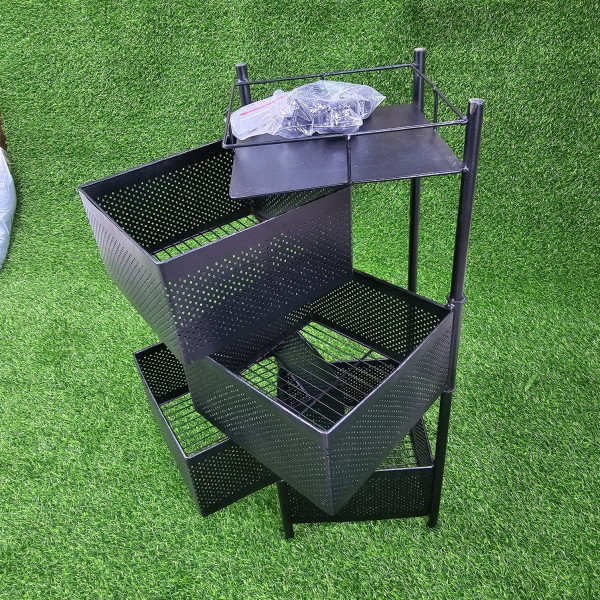 4 layer square shape kitchen rack 