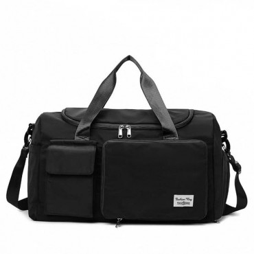Fashionable Large Capacity Travel & Gym Bag (Black colour)