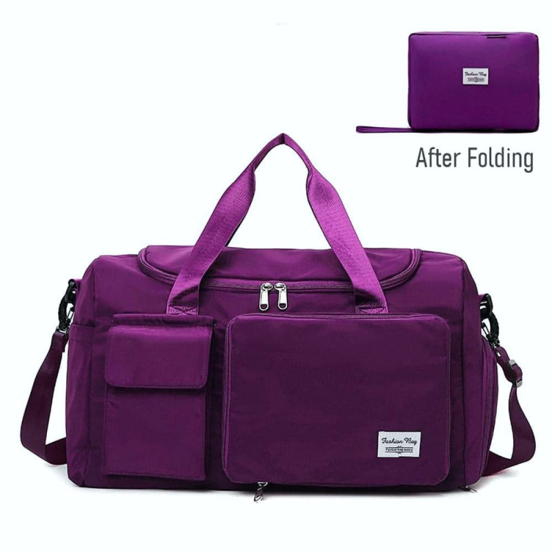 Fashionable Large Capacity Travel & Gym Bag( Deep Purple )
