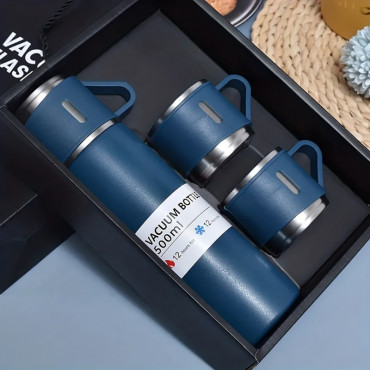 Vacuum Flask Set (Blue)