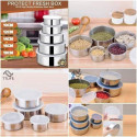 Food Fresh Keeping Container 5 Pieces Stainless Steel Bowl Set Bati With Lid