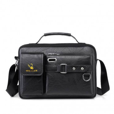 (৯"/১৩") Men's Shoulder Bag (Black)