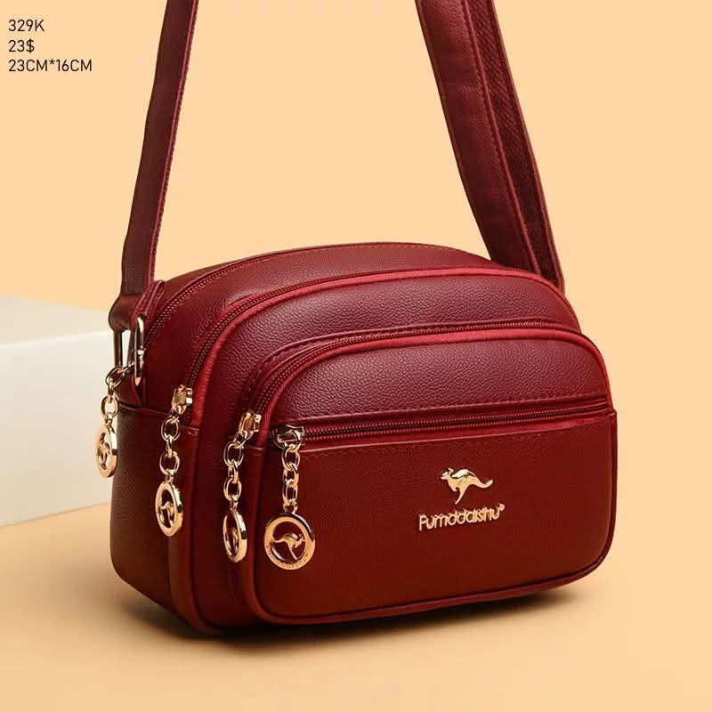 Kangaroo stylish 5 gippper Bag ( meroon )